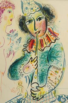 MARC CHAGALL, litografi. Ur mappen "Le Cirque" 1967.