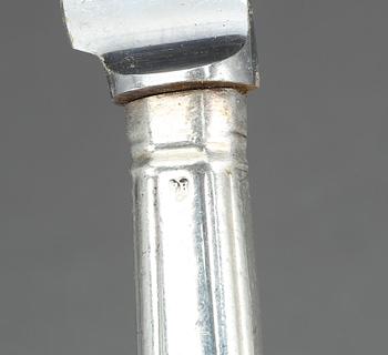 MAT- SAMT FÖRRÄTTSKNIVAR, 12+9+3, silver, England, mest 1800-tal. Tot ca 1600 gram.