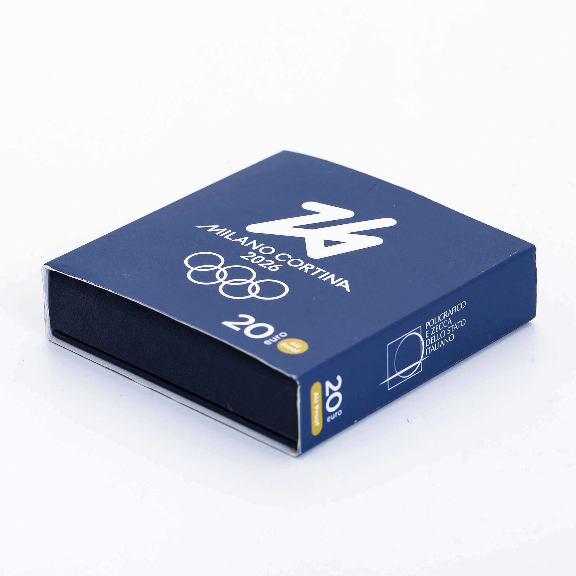 Coin, Milano Cortina 2026, gold 99.9%.