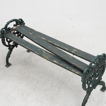 Garden benches, a pair, second half of the 20th Century.