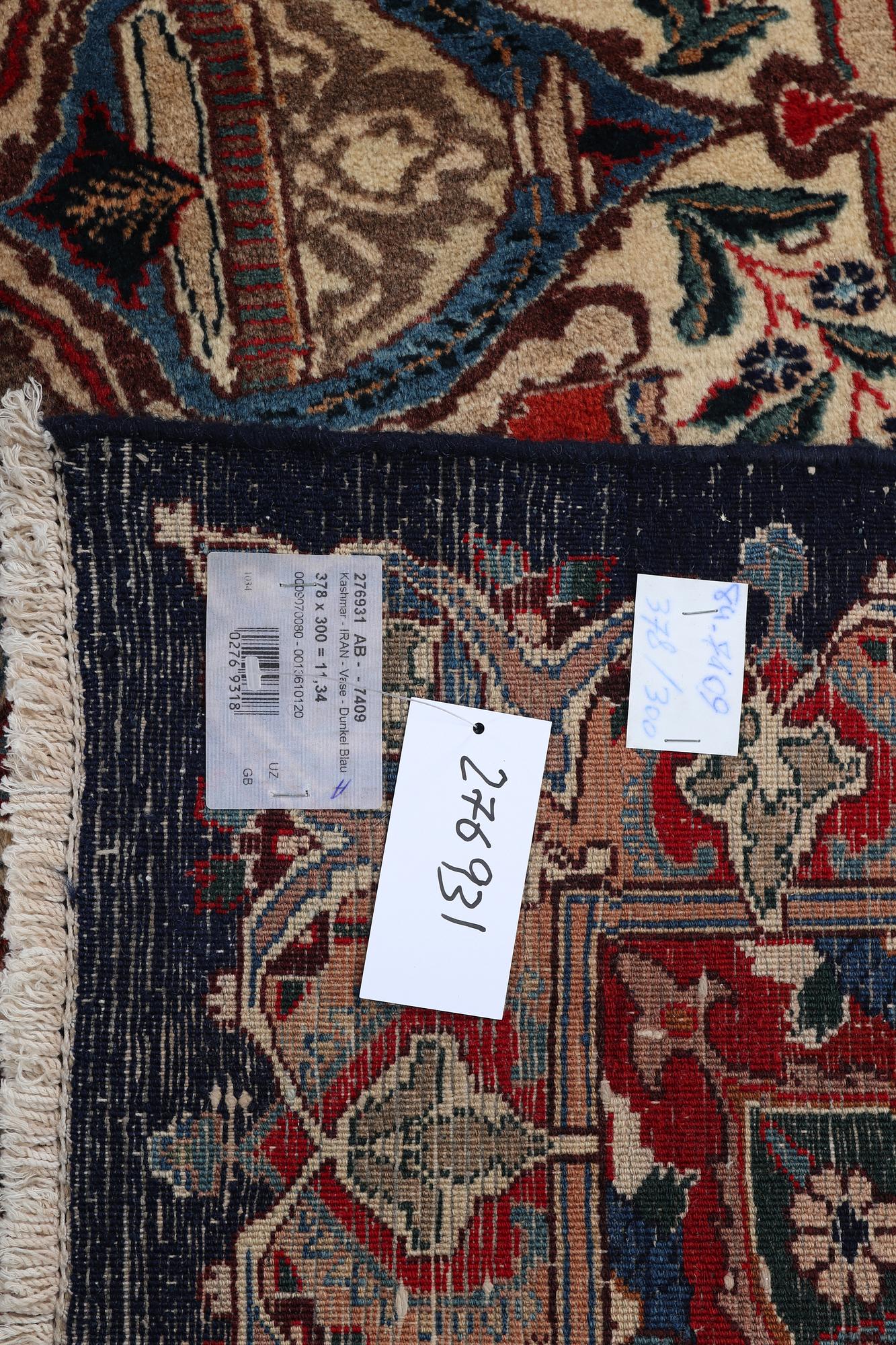 A carpet, Kashmar, ca 378 x 300 cm.