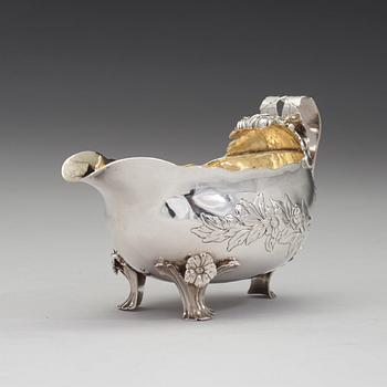 Lars Boye, gräddsnäcka, silver, Stockholm 1776, rokoko.