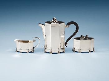 634. An Atelier Borgila three pieces of silver coffee service, Stockholm 1929.