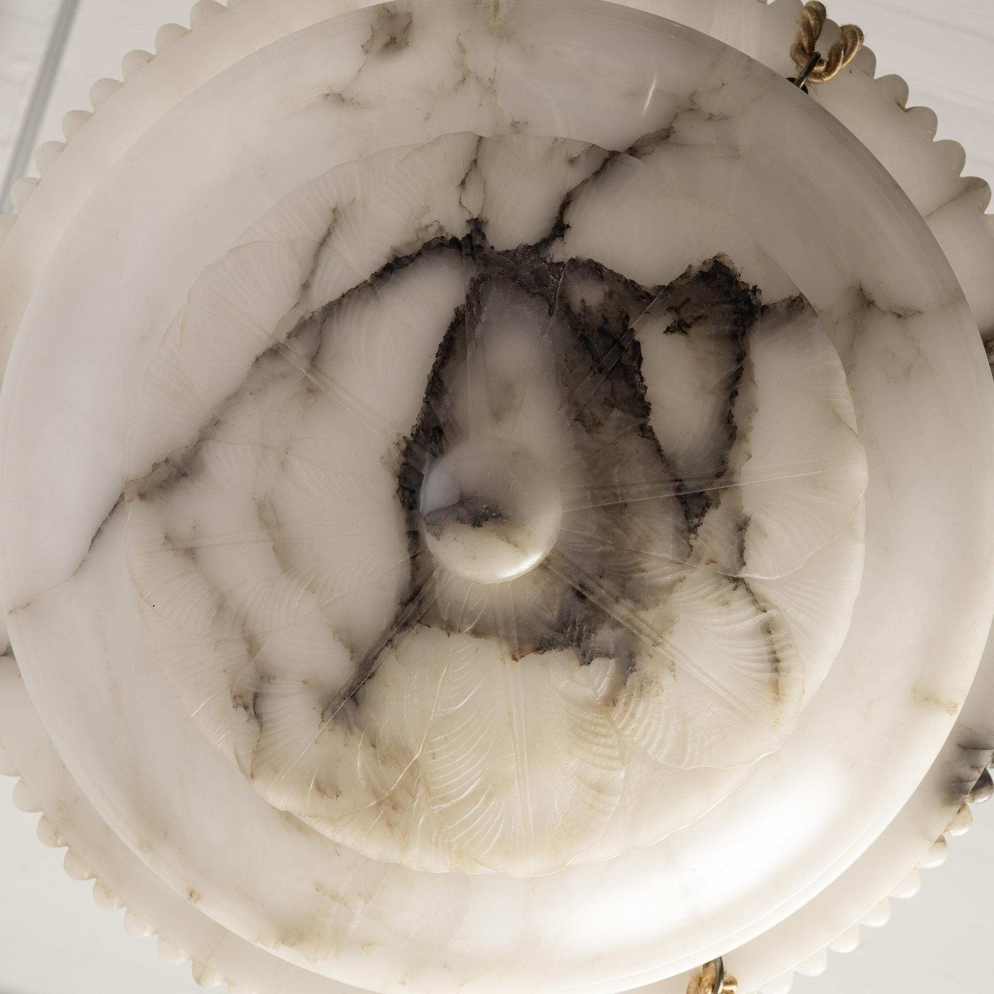 An alabaster ceiling lamp, 1920s.