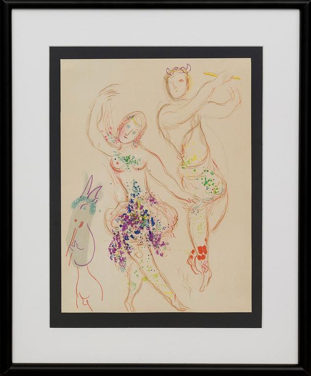 MARC CHAGALL, färglitografi, ur XX:e siècle 1969.
