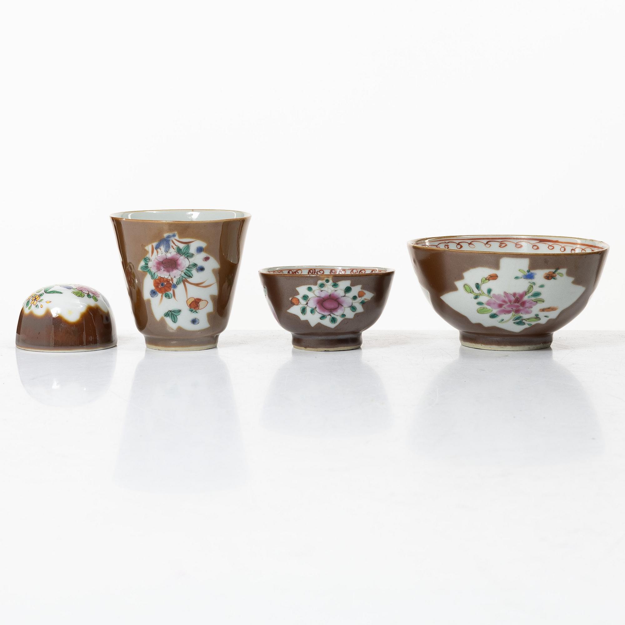 A group lot of Chinese Export porcelain, Qing dynasty, 18th century.  (6 pieces).
