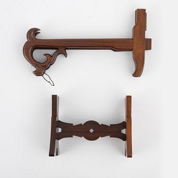 Ställ och lock, hardwood, 31 st, Kina, 1900-tal.