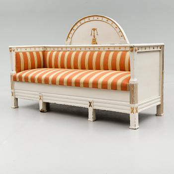 SOFFA, gustavianskt provinsarbete, omkring år 1800.