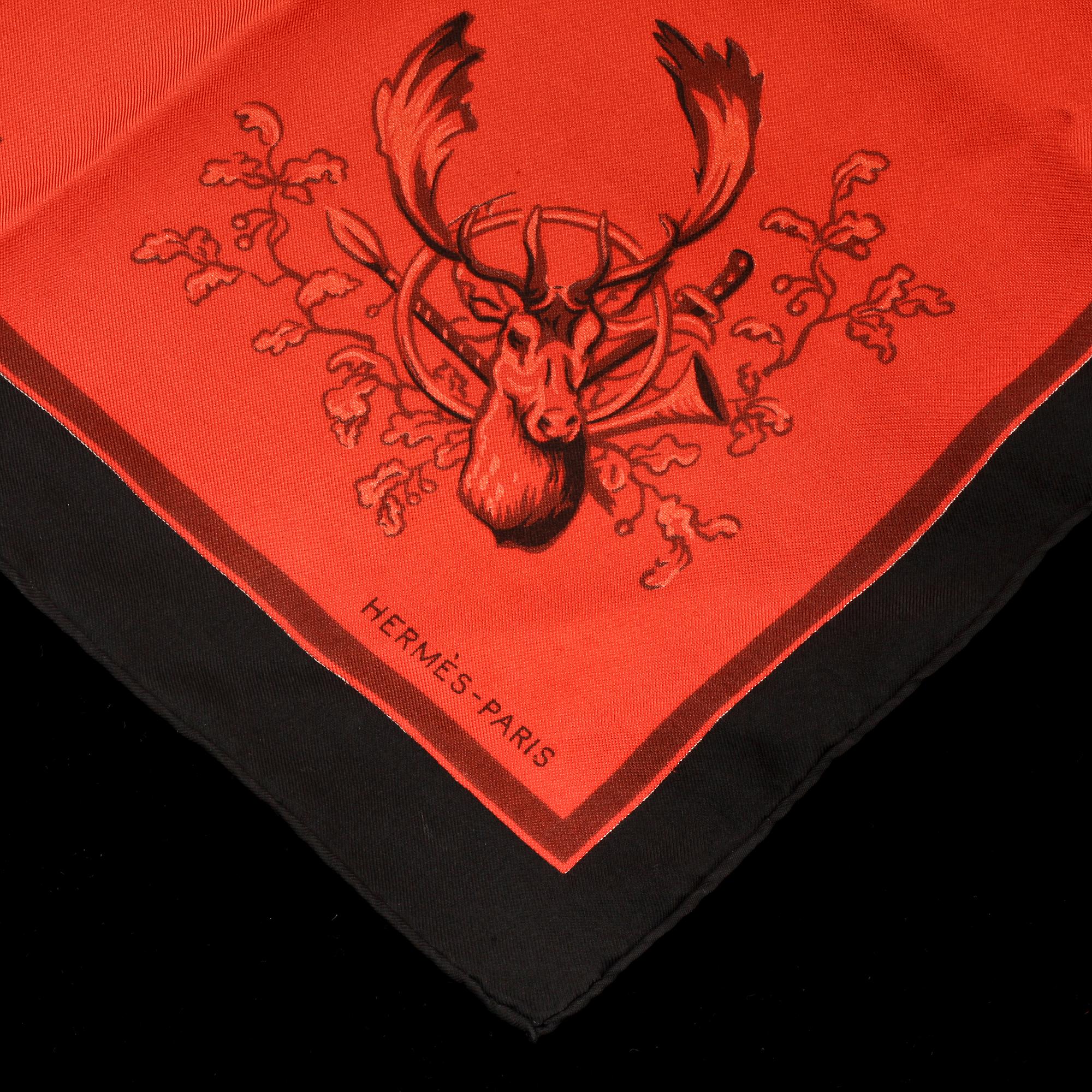 SCARF, siden, "Grande Venerie Royal", design Jean Charles Hallo, Hermès, Paris, formgiven 1956.