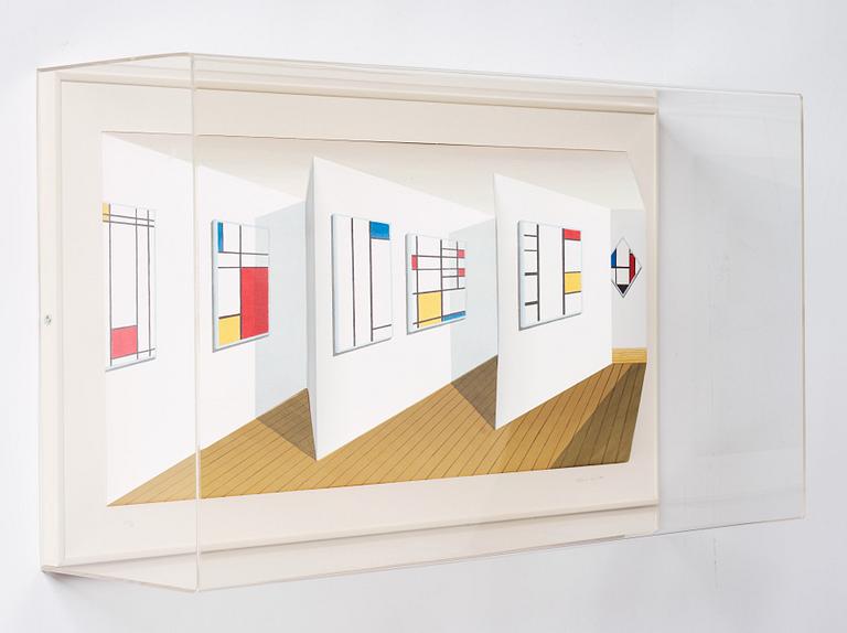 Patrick Hughes, "Mondrian".