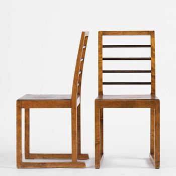 Axel Einar Hjorth, a pair of "Oh Boy" dining chairs, Nordiska Kompaniet, 1931.