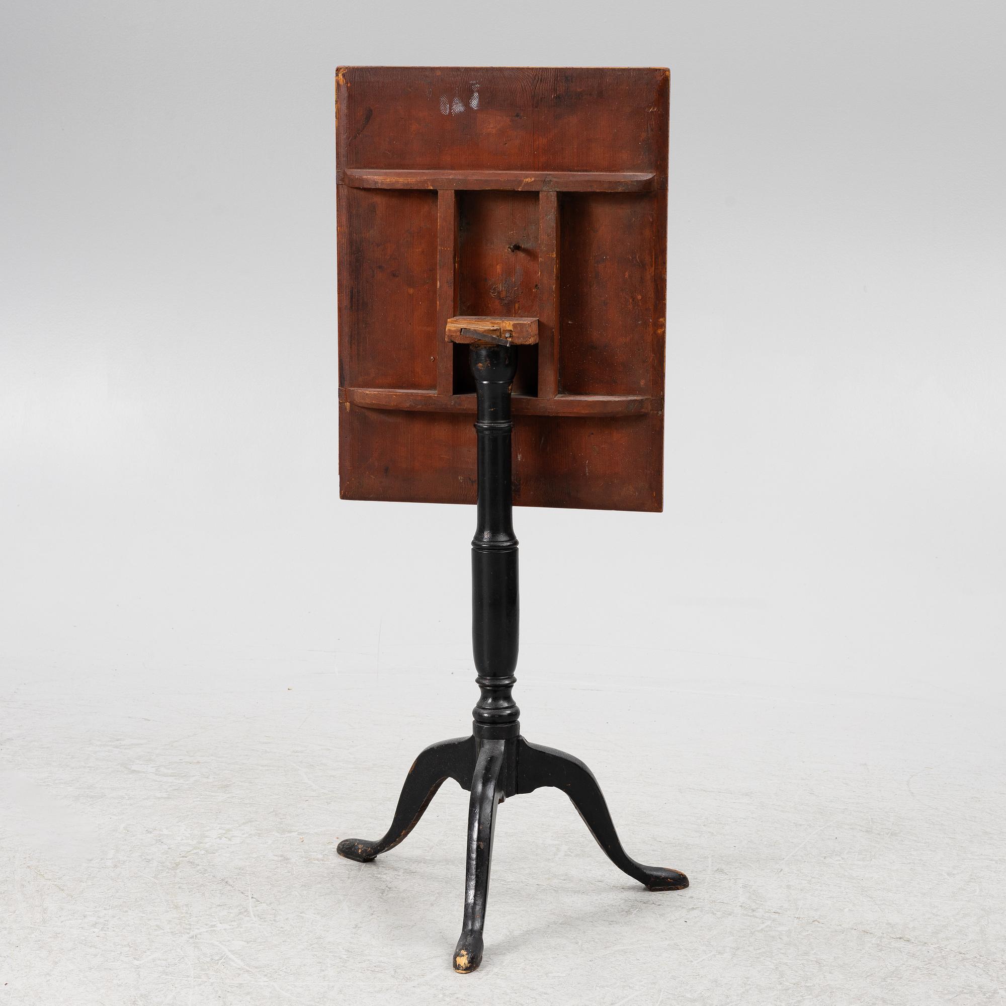 Fällbord, omkring år 1800.