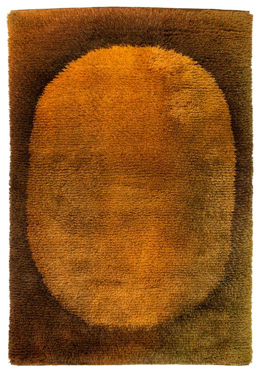 Ritva Puotila, ryijy, malli Suomen Käsityön Ystävät. Noin 187x125 cm.