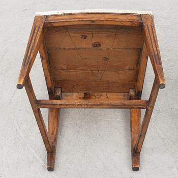 Six late Gustavian chairs, early 18th century.