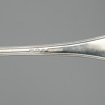 PARTI SILVER, 7 delar, bl.a. Anders Wessman, Kristandstad 1857. Total vikt ca 324 gram.