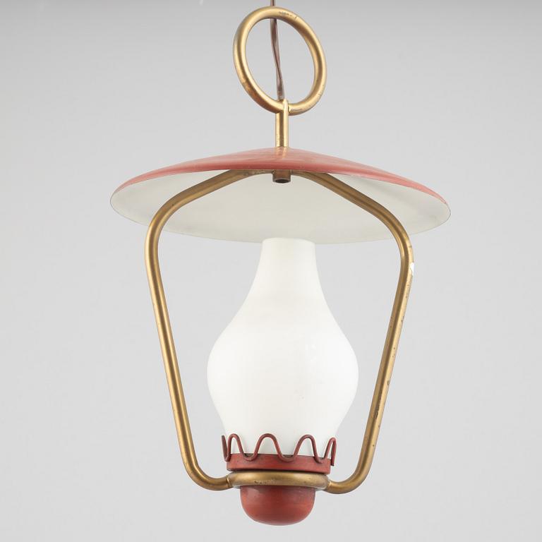 Hans Bergström, probably. A Swedish Modern ceiling lamp, Ateljé Lyktan, Åhus, 1940s.