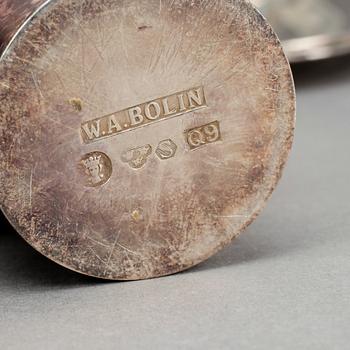 PARTI SILVER, 12 delar, bla W.A Bolin, Stockholm, 1966. Total vikt ca 977g.