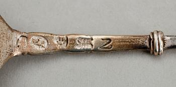 SUPSKED, silver, Anders Falck, Jönköping 1736. Vikt ca 34 g.