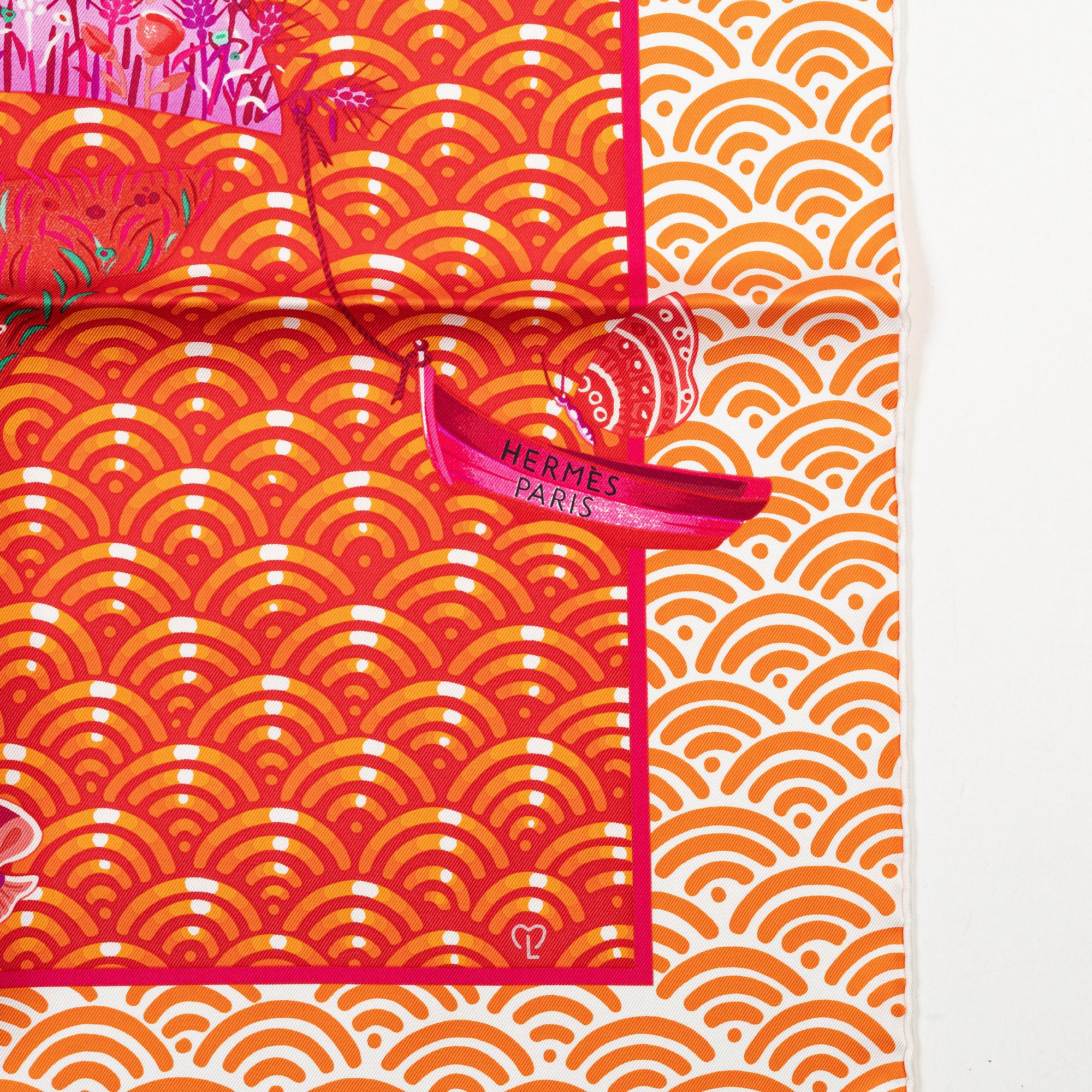 Hermès, scarf, "Bateau Fleuri".