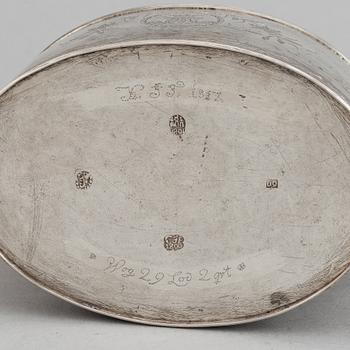 CHRISTIAN HOSOE, TEKANNA, silver. Köpenhamn, 1800.