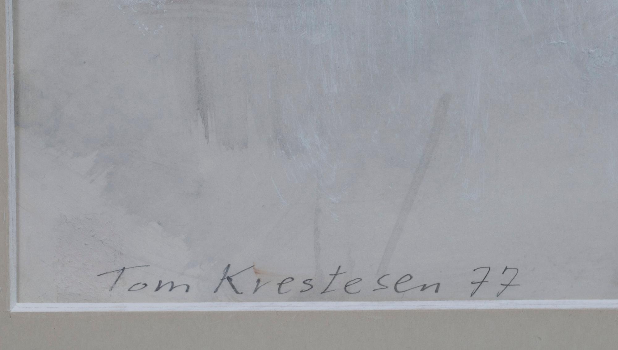 TOM KRESTESEN, blandteknik, signerad och daterad -77.
