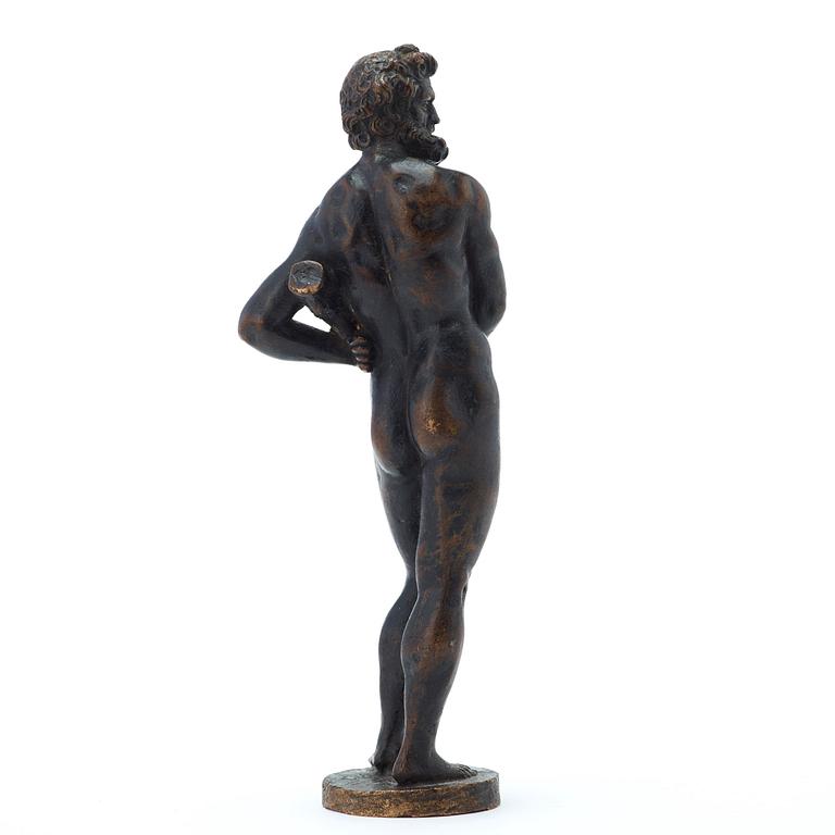 An Venetian circa 1600 bronze statuette of Hercules. Attributed to Niccolò Roccatagliata (Italian, active 1593–1636).