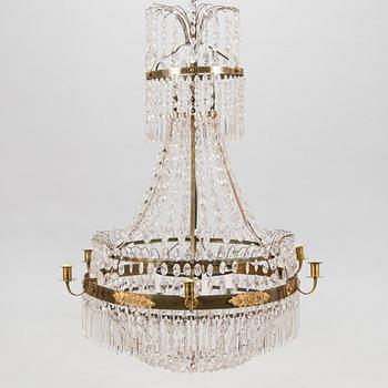 A late Empire chandelier from mid 19th century.