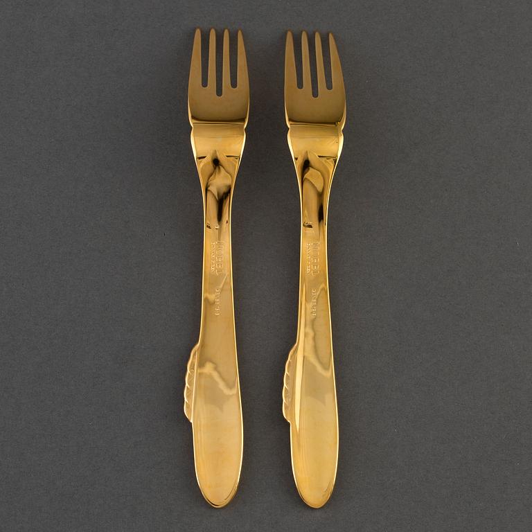 Eighteen 'Nobel' fish forks by Gunnar Cyrén for Gense.