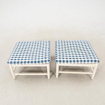 Footstools a pair, "Medevi brunn" from Ikea's 18th-century series, 1990s.