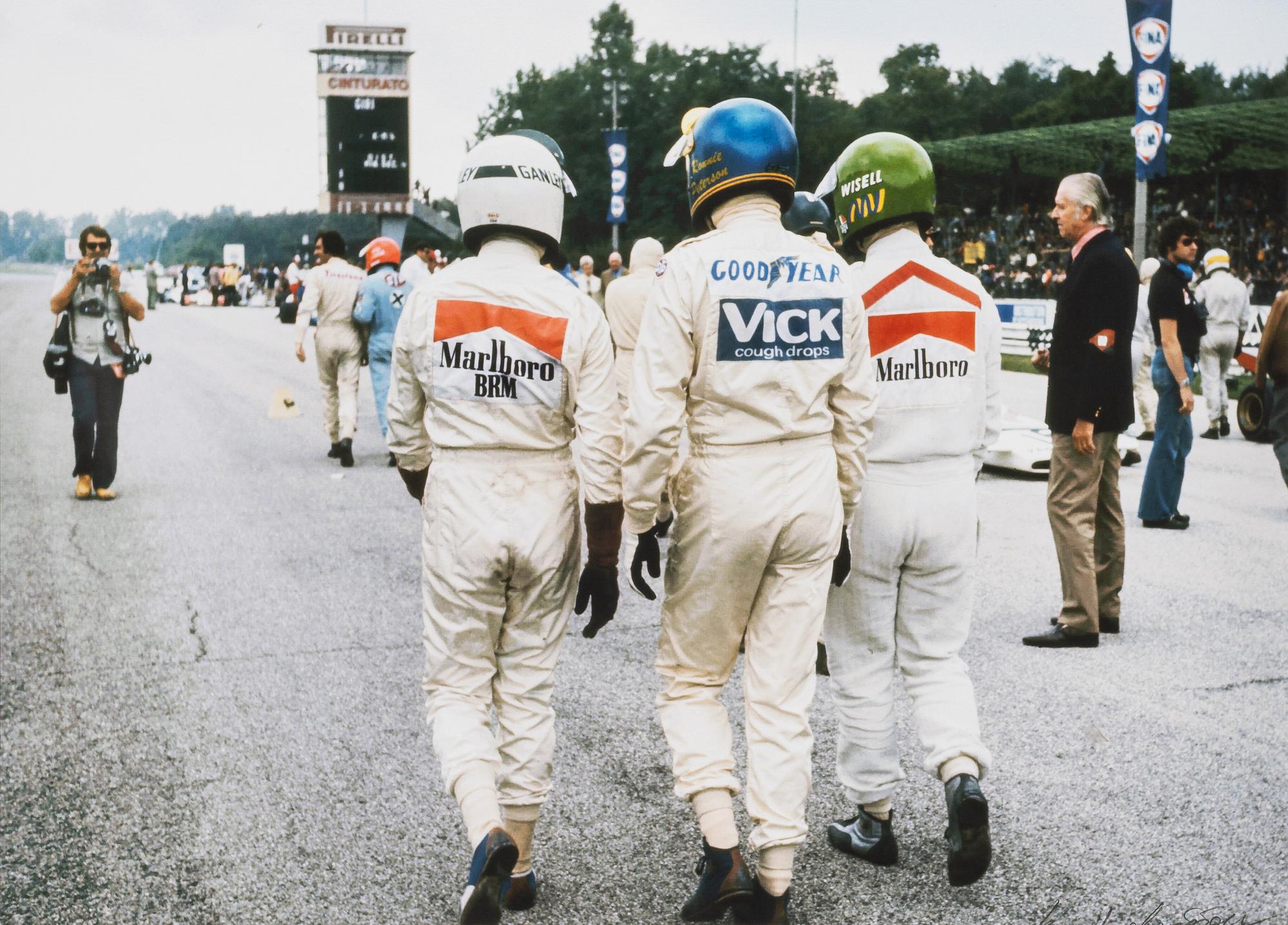 Kenneth Olausson, “Ronnie Peterson and Reine Wisell at the Monza Circuit, 1972”.