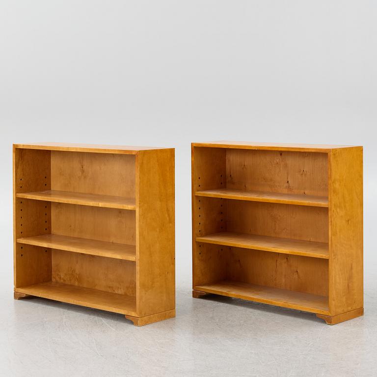 Bookcases, a pair, functionalist, 1930s.