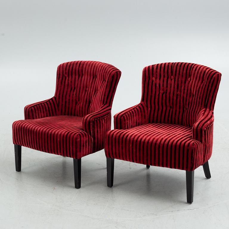 Armchairs, a pair, circa 2000.