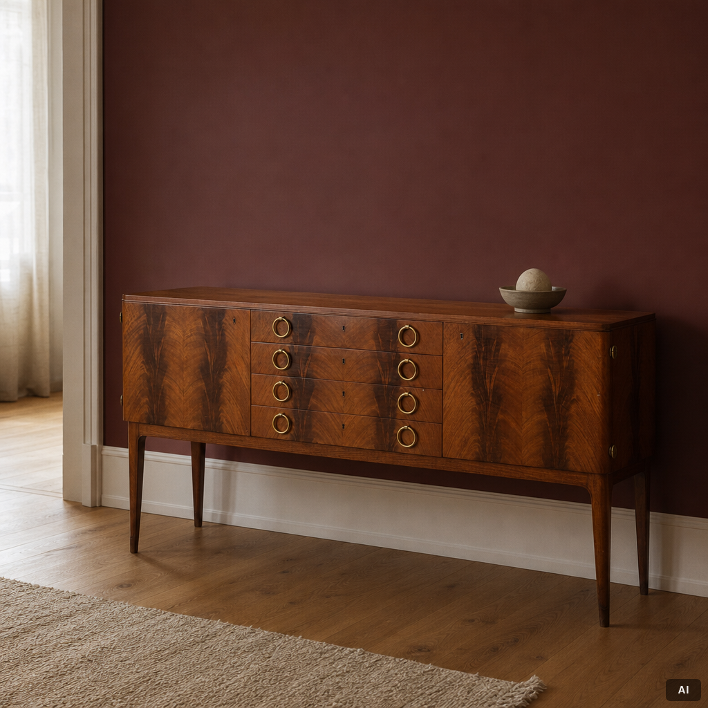 Bertil Fridhagen, sideboard, "Edvard", Svenska Möbelfabrikerna, Bodafors, omkring 1900-talets mitt.
