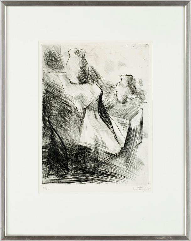 EVERT LUNDQUIST, etsning, numr 11/50, sign.