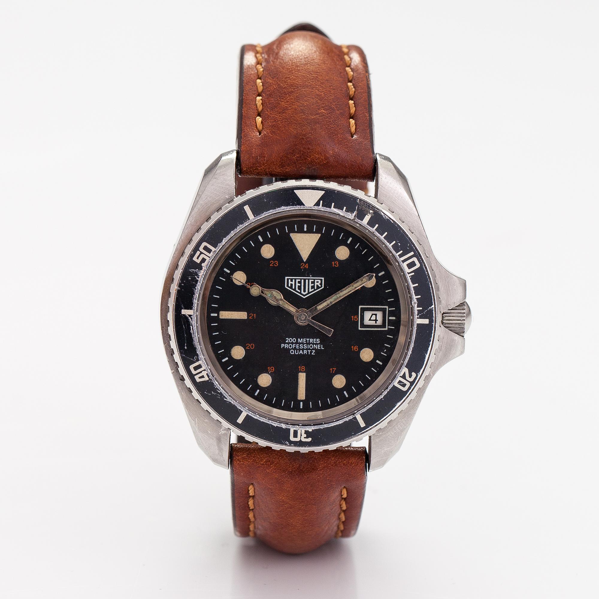 HEUER, Monnin 844, 200 m, wristwatch, 42 mm.