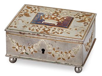 601. Sewing casket, Russian, Tula, early 19th Century.