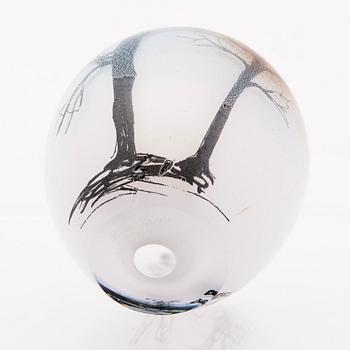 ELLA VARVIO, A glass sculpture, signed Ella Varvio 2014.