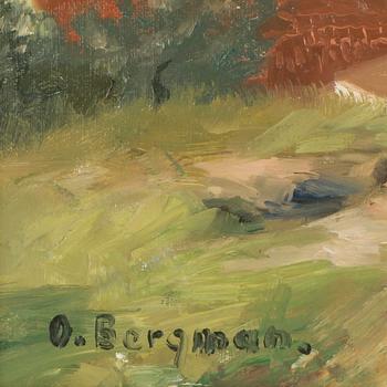 OSKAR BERGMAN, olja på duk. Sign.