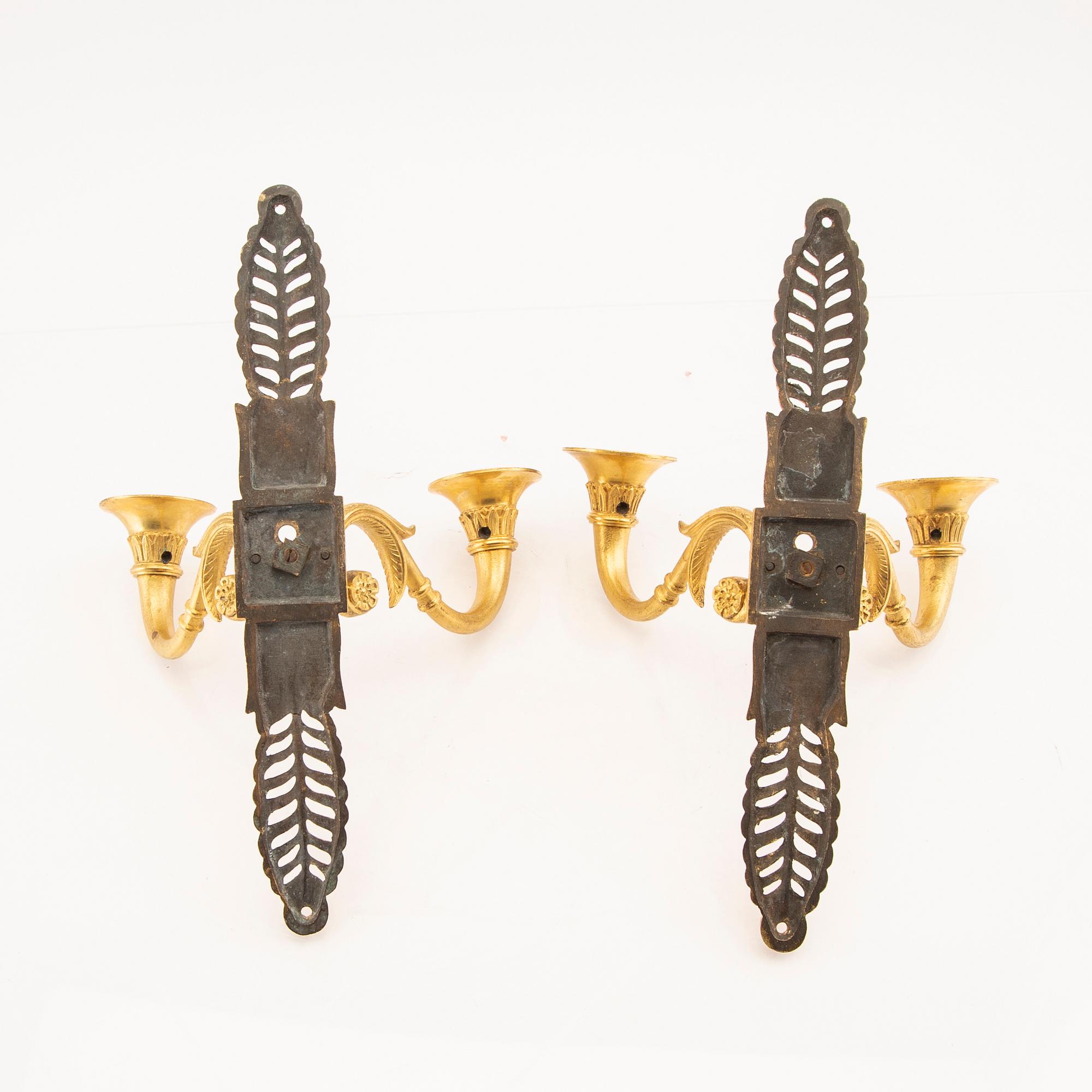 Appllquer, a pair, Senempire mid-19th century, bronze.