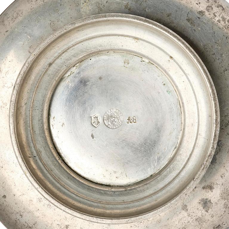 Anna Petrus, & Estrid Ericson, a pewter bowl with handles, model A 309, Firma Svenskt Tenn, Stockholm, 1927.