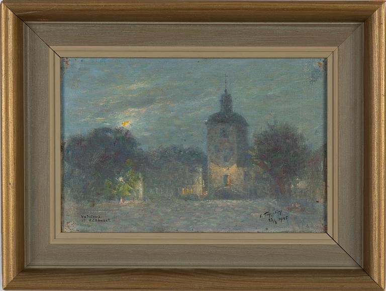 Erik Tryggelin, oil on canvas/panel, signed and dated 1945.