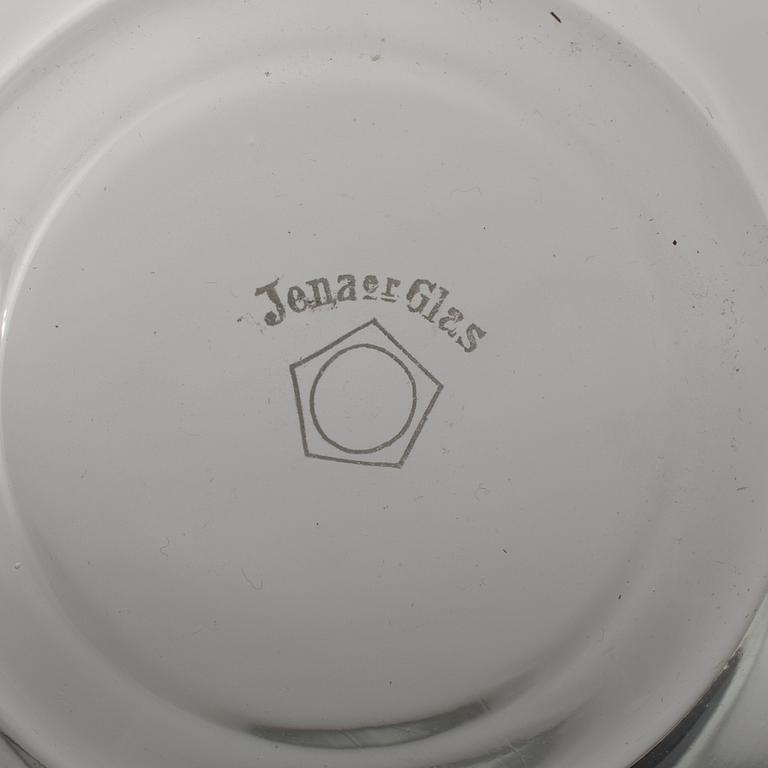 WILHELM WAGENFELT, 36 delar till teservis, delar, för Jenaer Glaswerke, Jena.