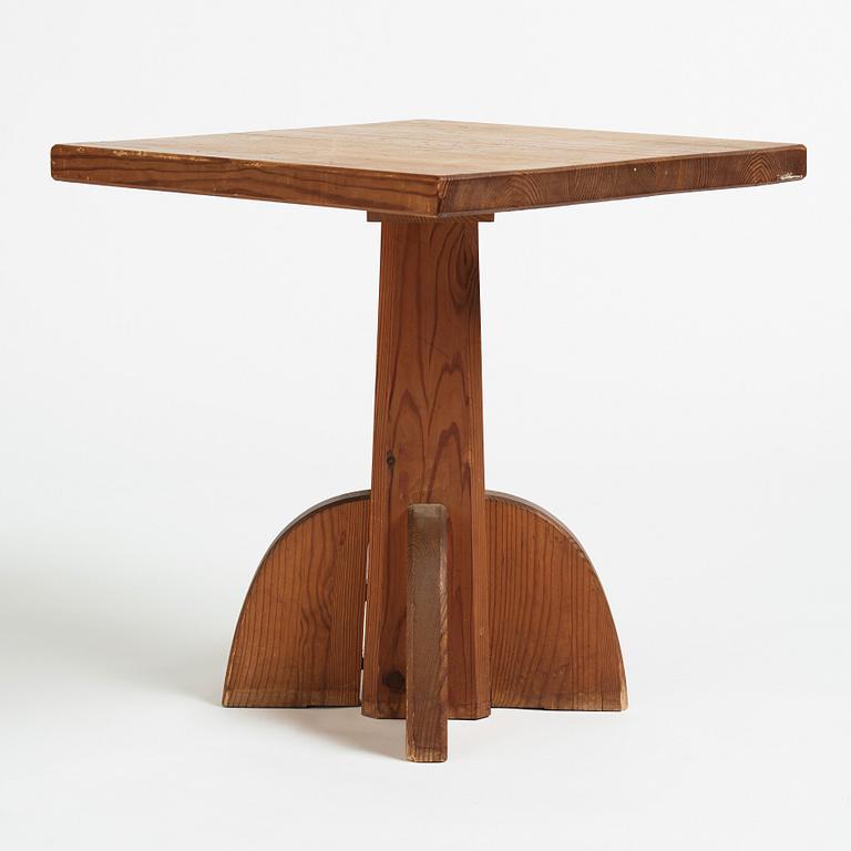 Axel Einar Hjorth, probably, a stained pine "Lovö" table, Nordiska Kompaniet, Sweden.