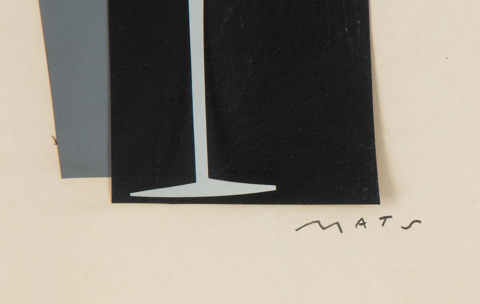 Mats Gustafson, collage, signed.
