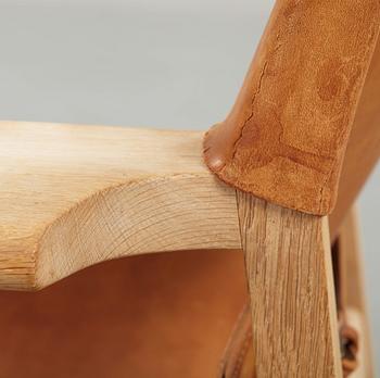 Børge Mogensen, A pair of Børge Mogensen oak and leather 'Spanish chairs', Fredericia Stolefabrik, Denmark.