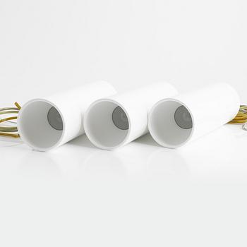 Three 'Kap Suspension white' pendent lamps, Flos Architectural, Italy.