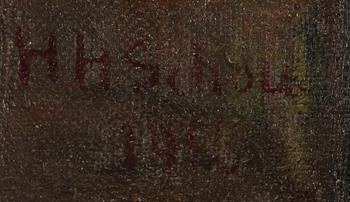 HANS HENRIK SCHOU, olja på duk, signerad och otydligt daterad.