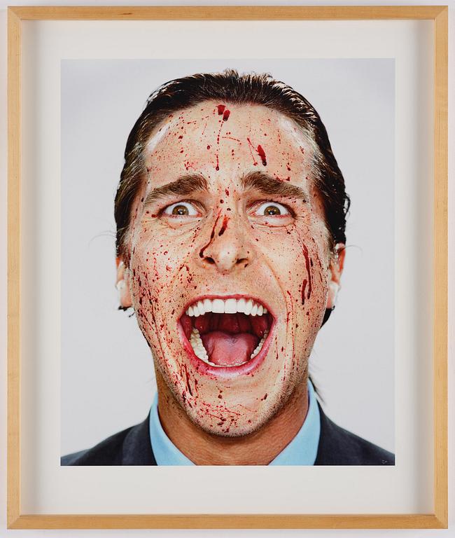 Martin Schoeller, "Christian Bale with Blood; New York, NY", 2000.