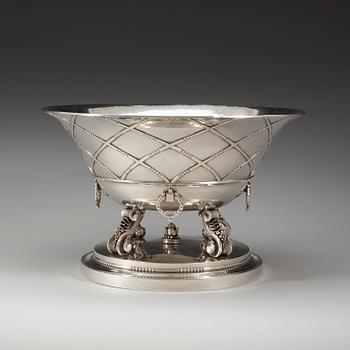 JOHAN ROHDE, praktskål, Georg Jensen, Köpenhamn 1918, 830/1000 silver, design nr 268,