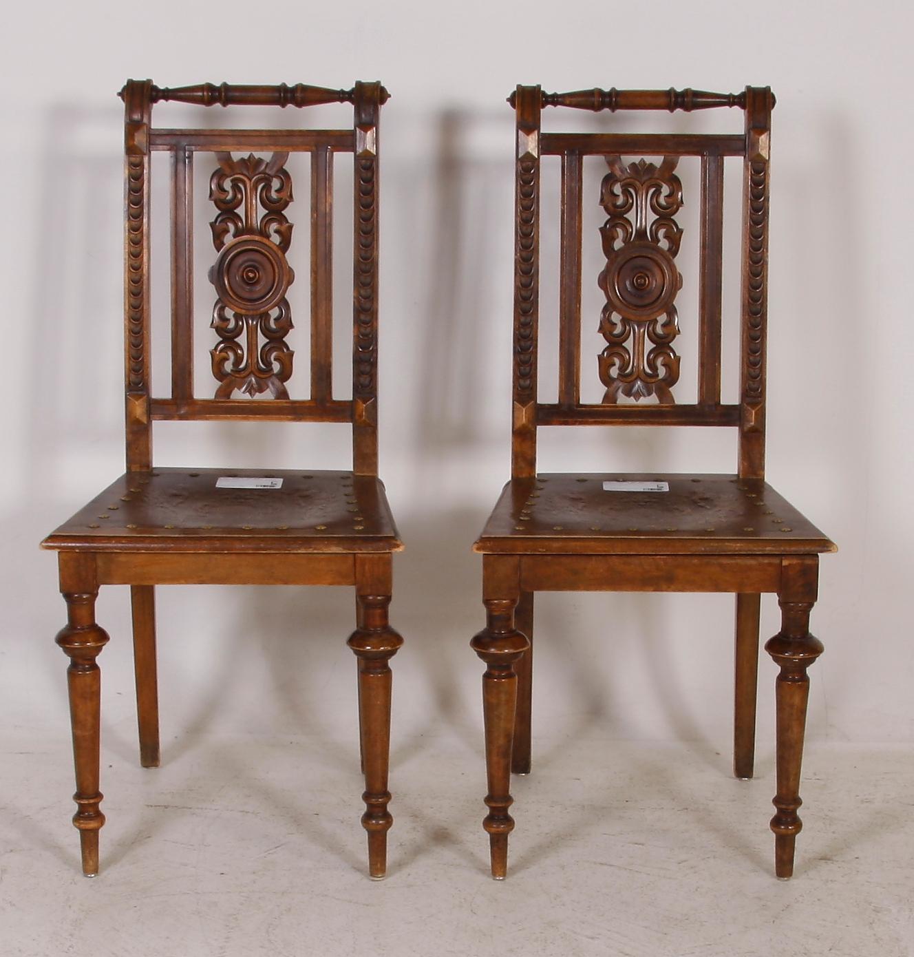 STOLAR, ett par. Nyrenässans, 1800-talets senare hälft.